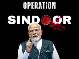 An artistic image representing Operation Sindoor, featuring fighter jets, a map of India-Pakistan border, and military insignia, symbolizing India’s counter-terrorism airstrikes launched on May 7, 2025.