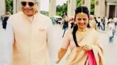 Mahua Moitra and Pinaki Mishra smile at each other post-wedding ceremony held in Delhi on 5th June 2025.